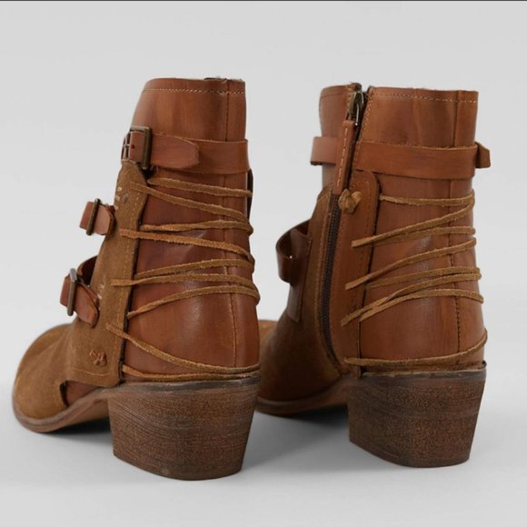 ROAN by BED STU Brown Leather Strappy Ankle Booties - Picture 5 of 5
